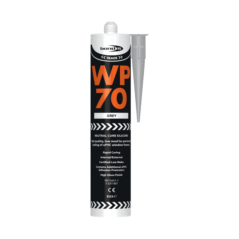 Bond It WP70 Low Modulus Neutral Cure Silicone Sealant 290ml - Grey