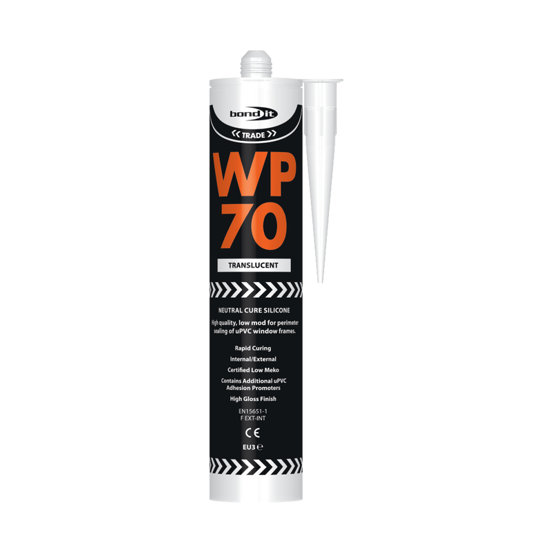 Bond It WP70 Clear Silicone Sealant 310ml Cartridge - Low Modulus Neutral Cure