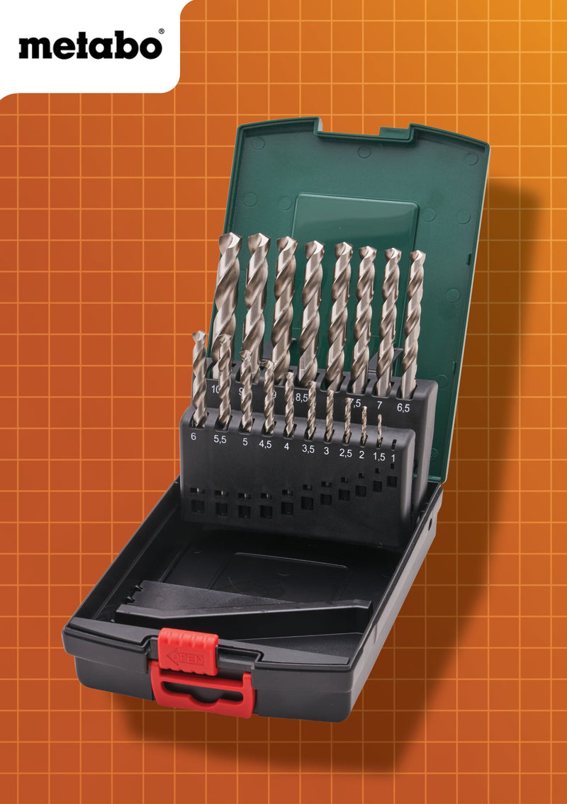 Metabo 19 Piece HSS Drill Bit Set