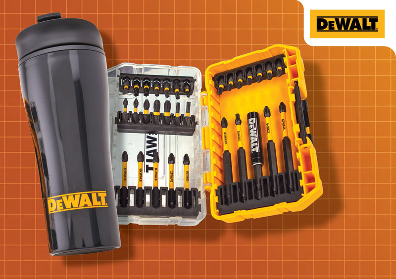 DEWALT 32 Piece FlexTorq Bit Set & Travel Mug