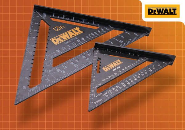 DEWALT 175mm (7in) & 300mm (12in) Rafter Square Twin Pack