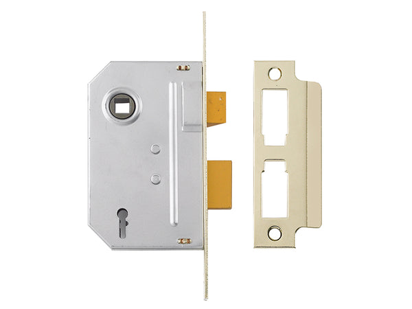 PM320 3 Lever Mortice Sashlock Polished Brass 65mm 2.5in