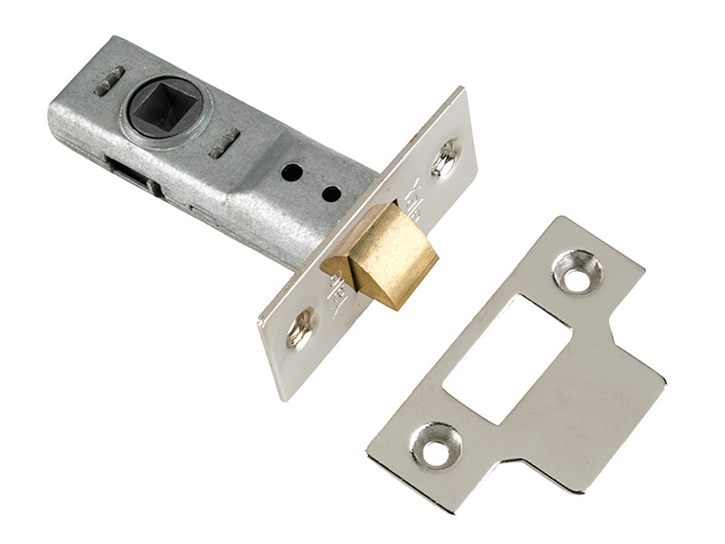 M888 Tubular Mortice Latch 64mm 2.5in Chrome Finish Pack of 3