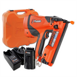 Paslode IM65A F16 Angled Brad Nailer 916275 - Front View with Battery
