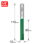 12mm x 63mm 1/2in Shank Router Cutter Bit for Use with Trend Lock Jigs