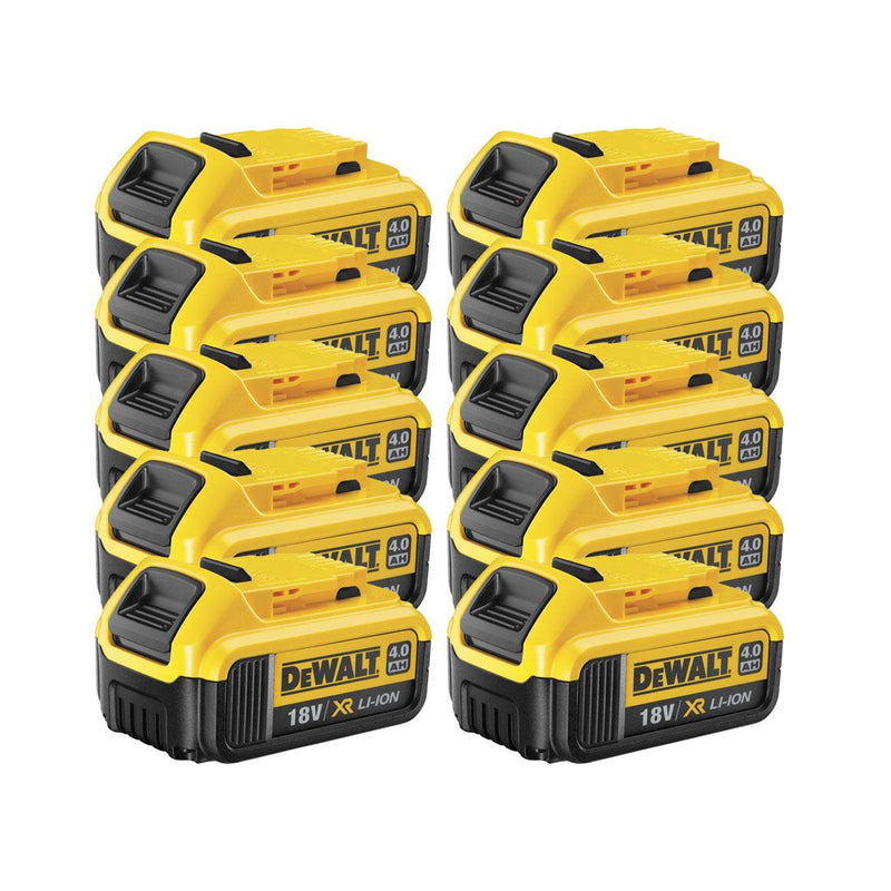 DEWALT DCB182 18V XR 4.0Ah Li-Ion Battery – 10 Pack
