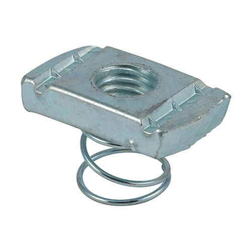 TIMCO Channel Nuts Short Spring Silver - M12