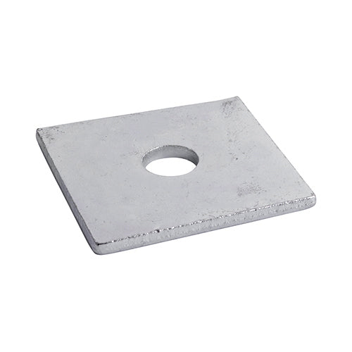 TIMCO Square Plate Washers Silver - M12 x 50 x 50 x 3