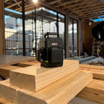 iMEX ELX3 laser in use projecting green lines