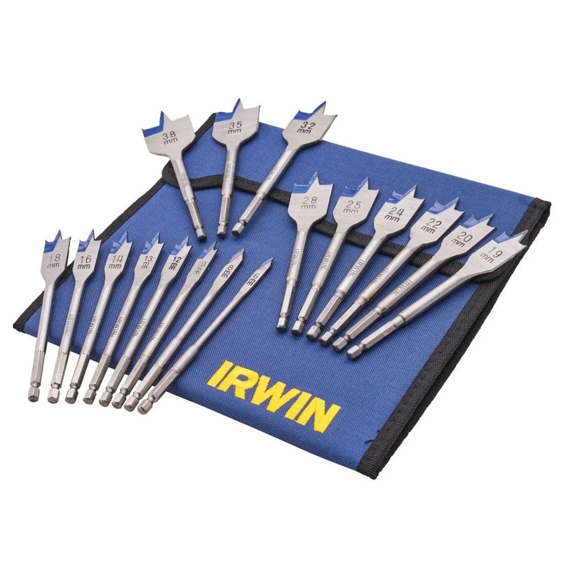 Irwin Blue Groove 4X Flat Bit Set (17 Piece)