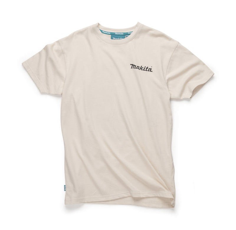 Makita MK101M Origin T-Shirt BCI Cotton Off White - front view