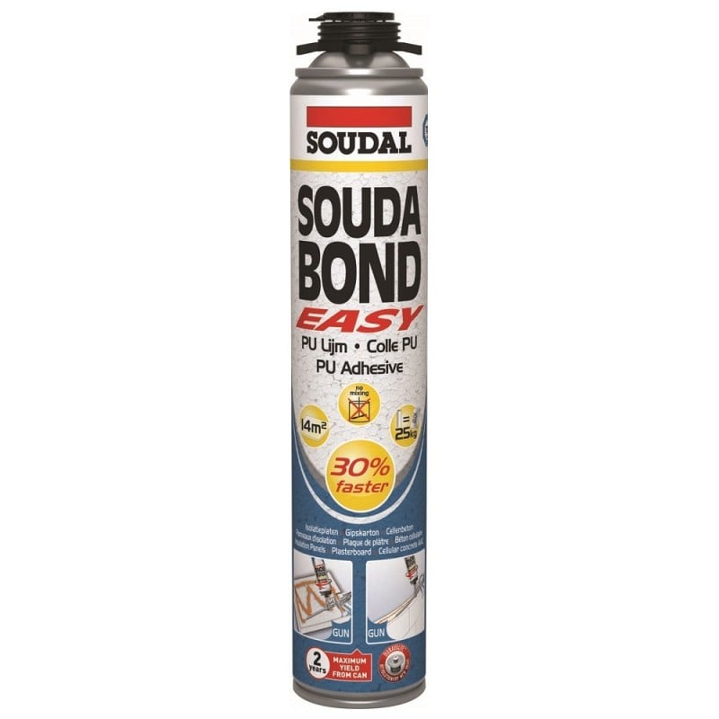 Soudal Soudabond Easy Gun Grade PU Adhesive Foam 750ml
