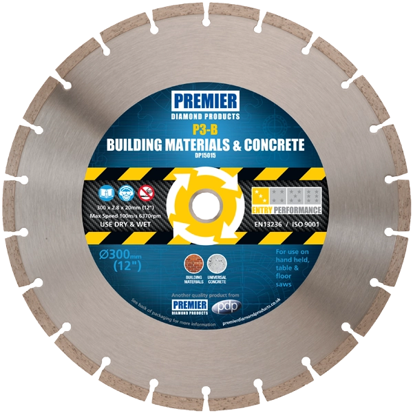 PREMIER P3-B 350X3X9X20MM BUILDING MATERIAL BLADE