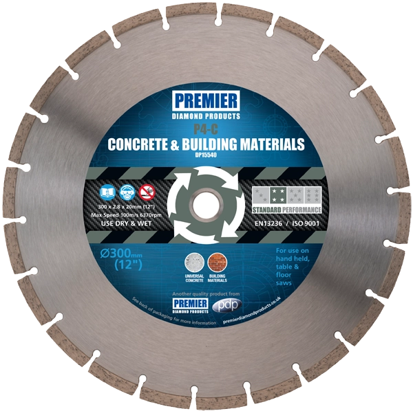 PREMIER P4-C 300X2.8X9X20 UNIVERSAL CONCRETE BLADE