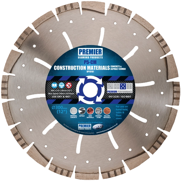 PREMIER P5-CM 450X3.6X10X25.4MM CONSTRUCTION MATERIAL BLADE