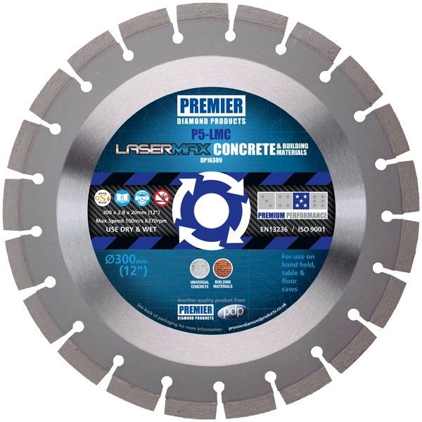 PREMIER P5-LMC 125X2.2X12X22.23 LASERMAX CONCRETE BLADE