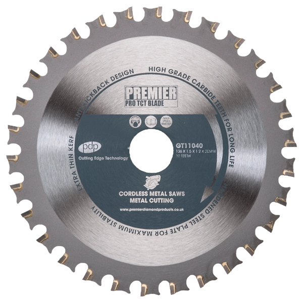 P5-STEEL 165X1.5 X1.2X20MM 40T TCT STEEL/ NON-FERROUS METALS