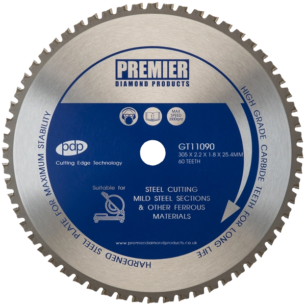 P5-STEEL305 305 x 2.2 x 1.8 x 25.4mm 60T TCT Mild-Steel