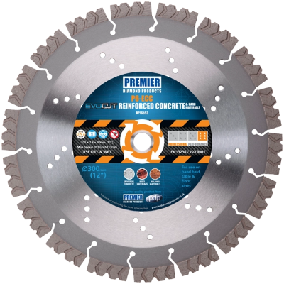 PREMIER P6-ECC 600X4.5X12X25.4 EVOCUT CONCRETE BLADE
