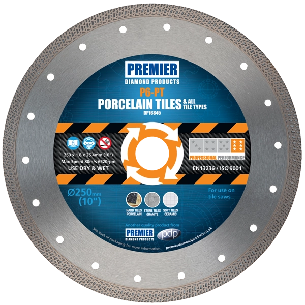 PREMIER P6-PT 230X1.8X10X25.4  PORCELAIN TILE BLADE