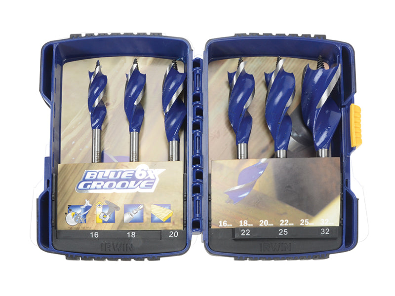 Blue Groove 6X Wood Drill Bit Set, 6 Piece 16-32mm