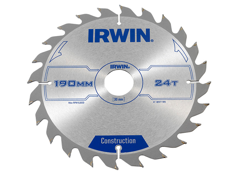 Construction Circular Saw Blade 190 x 30mm x 24T ATB