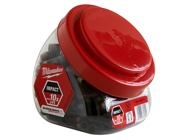 SHOCKWAVE™ Impact Rated Magnetic Bit Holder (Jar 100 Pieces)