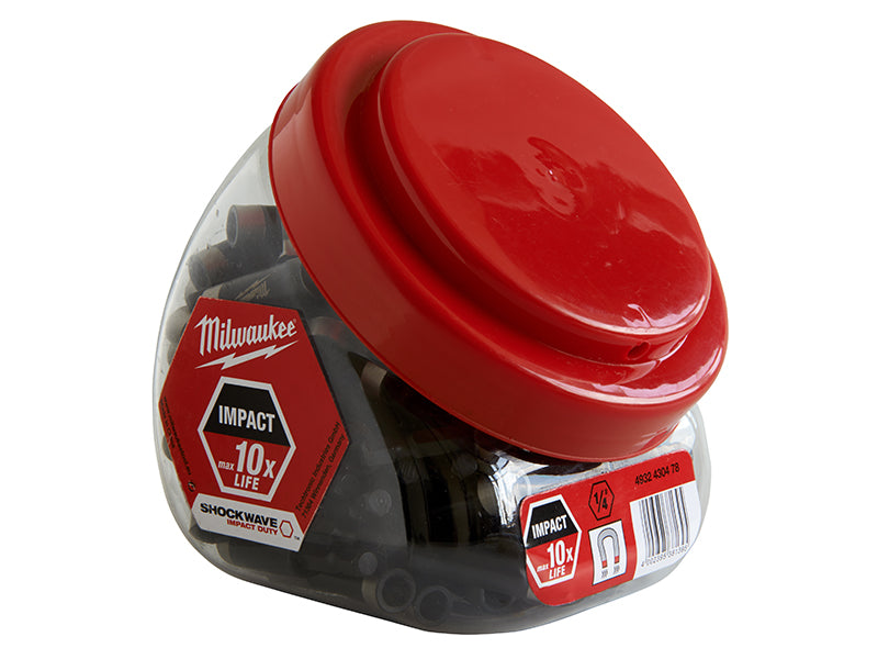 SHOCKWAVE™ Impact Rated Magnetic Bit Holder (Jar 100 Pieces)