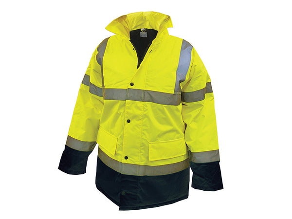 Hi-Vis Yellow/Black Motorway Jacket - M (41in)