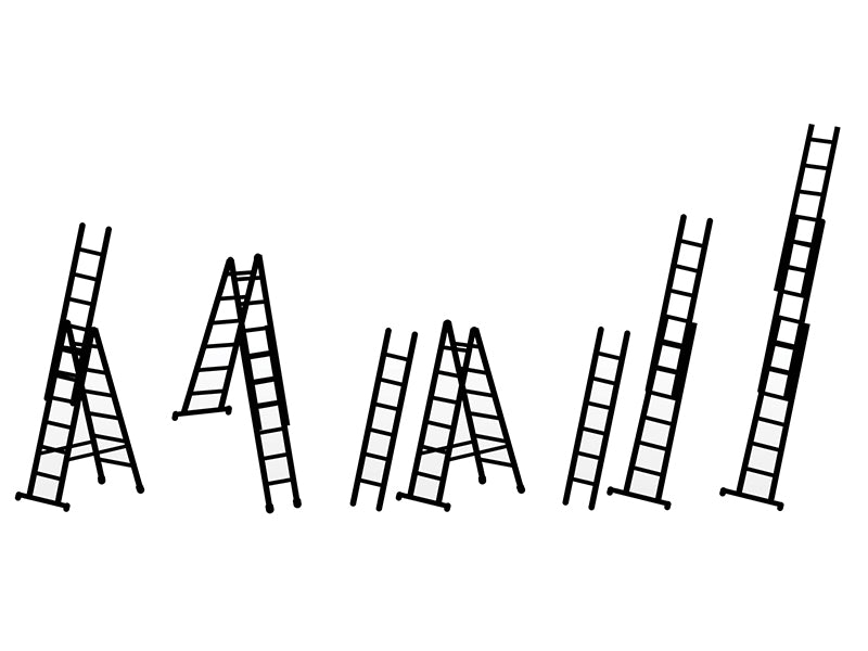 Skymaster Industrial Combination Ladder 3-Part 3 x 14 Rungs