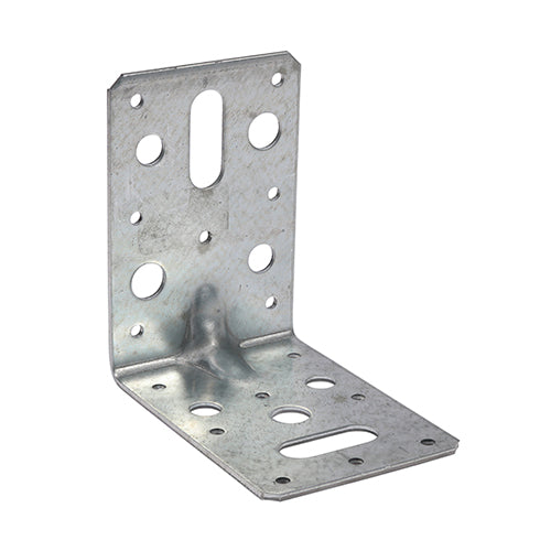 TIMCO Angle Brackets Galvanised 90x90 made from strong steel for reinforcing timber joints with high corrosion resistance.