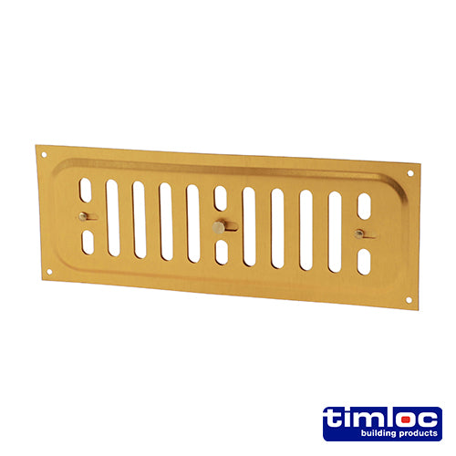 Timloc Hit and Miss Louvre Vent Brass Anodised - 242 x 89mm