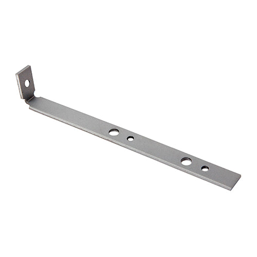 TIMCO Window Board Ties Galvanised 147x12 made from durable steel for fixing window boards securely to masonry surfaces.