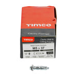 TIMCO Metal Cavity Anchors Silver - M5 x 37 (45mm Screw)