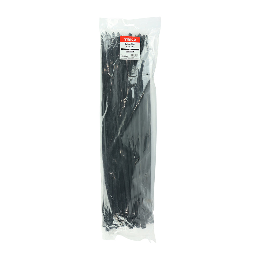 TIMCO Cable Ties Black - 7.6 x 540