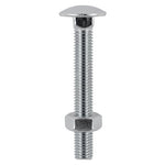 TIMCO Carriage Bolts DIN603 & Hex Full Nut DIN934 A2 Stainless Steel - M12 x 100