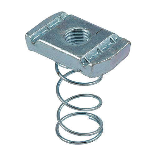 TIMCO Channel Nuts Long Spring Silver - M10