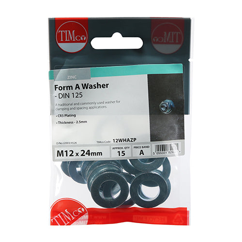 TIMCO Form A Washers DIN125-A Silver - M12