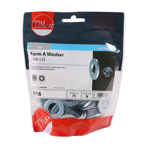 TIMCO Form A Washers DIN125-A Silver - M16