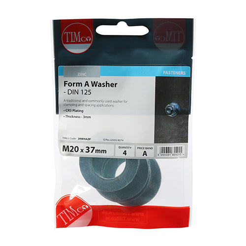 TIMCO Form A Washers DIN125-A Silver - M20