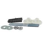 TIMCO Basin Fixing Kit Light Duty designed for safely mounting washbasins to solid materials with protective nylon bushes.