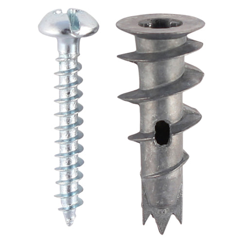 TIMCO Plasterboard Metal Speed Plugs & Screws Silver - 31.5mm