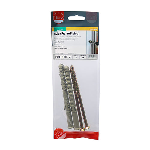 TIMCO Nylon Frame Fixings - 10.0 x 120