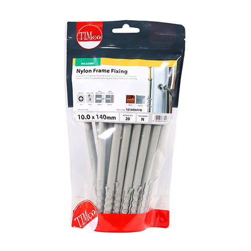 TIMCO Nylon Frame Fixings - 10.0 x 140