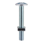 TIMCO Roofing Bolts & Square Nuts Silver - M6 x 16