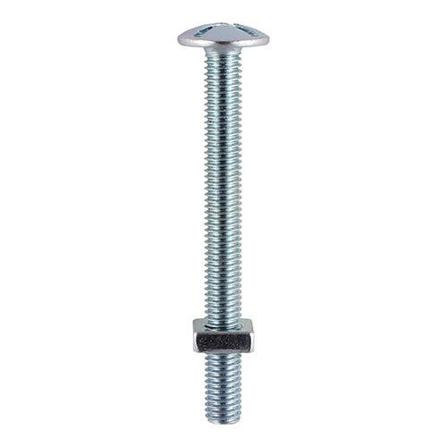 TIMCO Roofing Bolts & Square Nuts Silver - M6 x 30