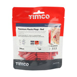 TIMCO Red Premium Plastic Plugs - 34mm
