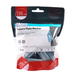TIMCO Square Plate Washers Silver - M10 x 50 x 50 x 3