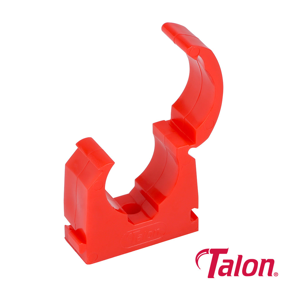 Single Hinged ID Pipe Clips Red - 22mm