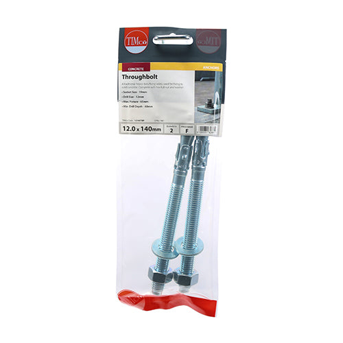 TIMCO Throughbolts Silver - M12 x 140